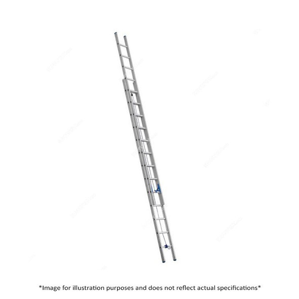 Topman Double Section Straight Ladder, DSSTAL19, Aluminium, 19+19 Steps, 150 Kg Loading Capacity