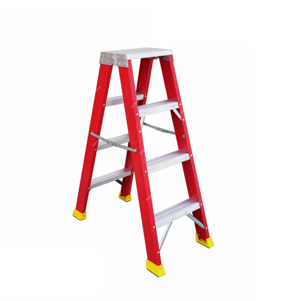 Topman Double Sided Ladder, FRPDS4, Fiber Glass, 4 Steps, 150 Kg Loading Capacity