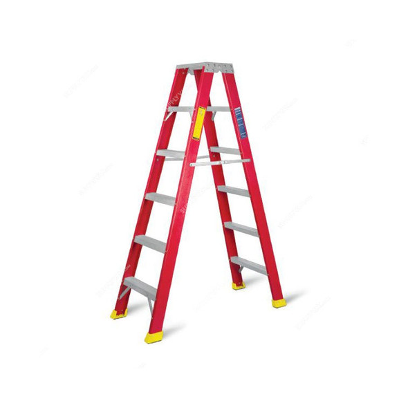 Topman Double Sided Ladder, FRPDS7, Fiber Glass, 7 Steps, 150 Kg Loading Capacity