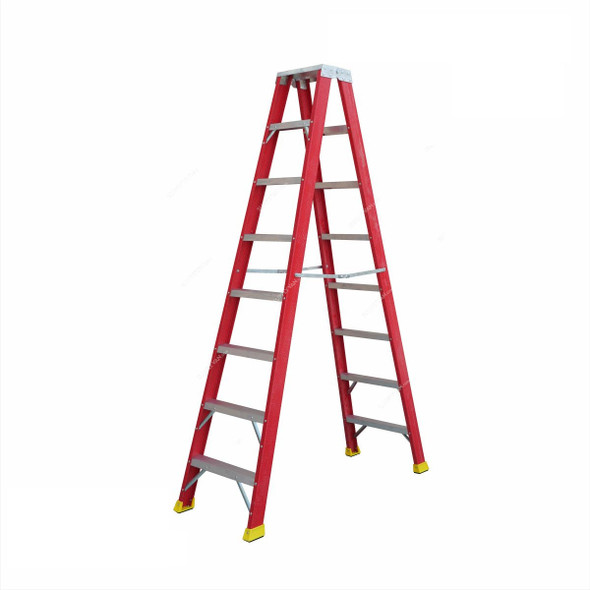 Topman Double Sided Ladder, FRPDS8, Fiber Glass, 8 Steps, 150 Kg Loading Capacity