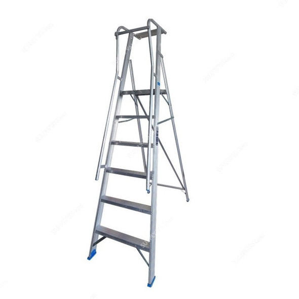 Topman Heavy Duty Platform Ladder, PFHDAL6, Aluminium, 5+1 Steps, 150 Kg Loading Capacity