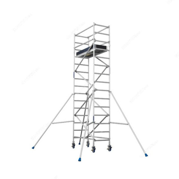 Topman Mobile Narrow Scaffolding, AMNS6, Aluminium, 6 Mtrs, 225 Kg Loading Capacity