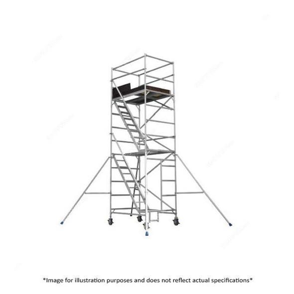 Topman Mobile Stairway Scaffolding, AMSS4, Aluminium, 3.8 Mtrs, 225 Kg Loading Capacity