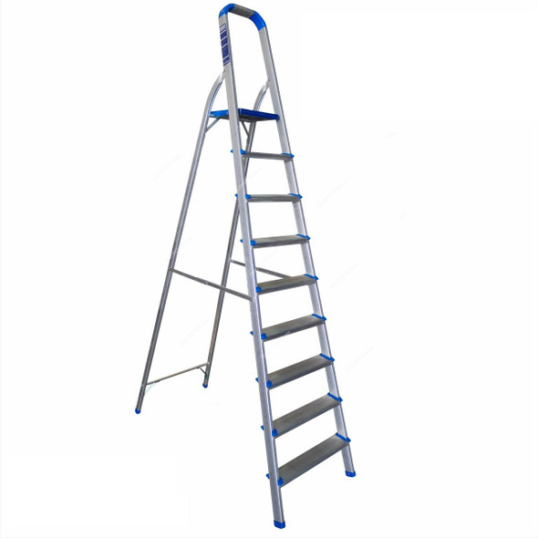 Topman Platform Ladder, PFAL9, Aluminium, 8+1 Steps, 100 Kg Loading Capacity