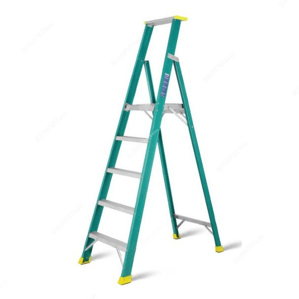 Topman Platform Ladder, FRPPFL7, Fiber Glass, 6+1 Steps, 130 Kg Loading Capacity