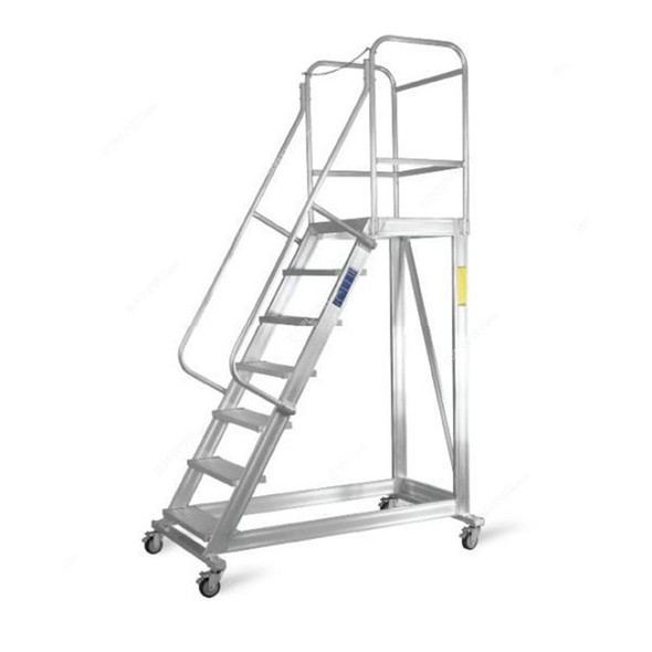 Topman Rolling Staircase, RSAL4, Aluminium, 3+1 Steps, 250 Kg Loading Capacity