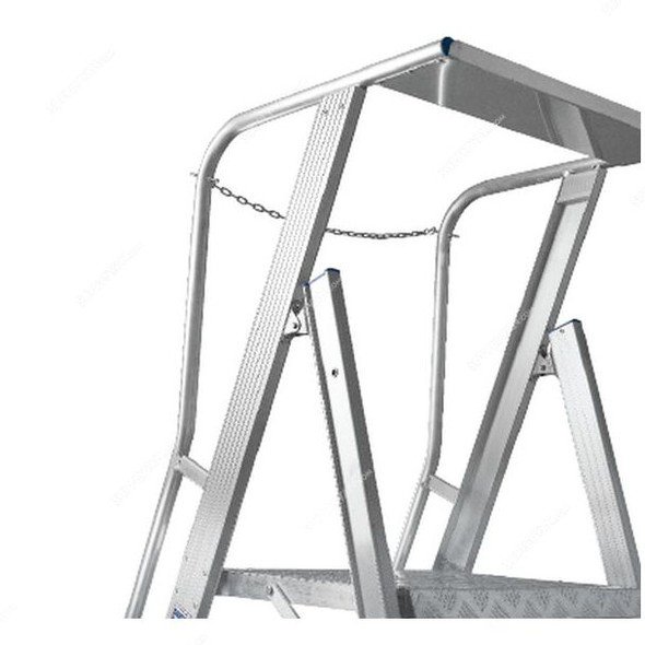 Topman Rolling Warehouse Ladder, RWAL4, Aluminium, 3+1 Steps, 150 Kg Loading Capacity