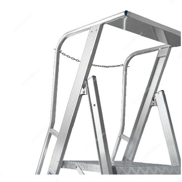 Topman Rolling Warehouse Ladder, RWAL6, Aluminium, 5+1 Steps, 150 Kg Loading Capacity