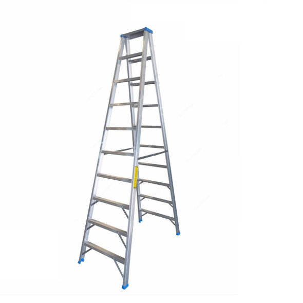 Topman Two Way Ladder, TWAL10, Aluminium, 10 Steps, 110 Kg Loading Capacity