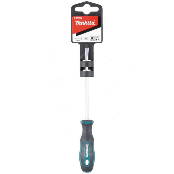 Makita Slotted Screwdriver, B-66020, SL4 Tip Size x 100MM Length Makita Slotted Screwdriver, B-66020, SL4 Tip Size x 100MM Length