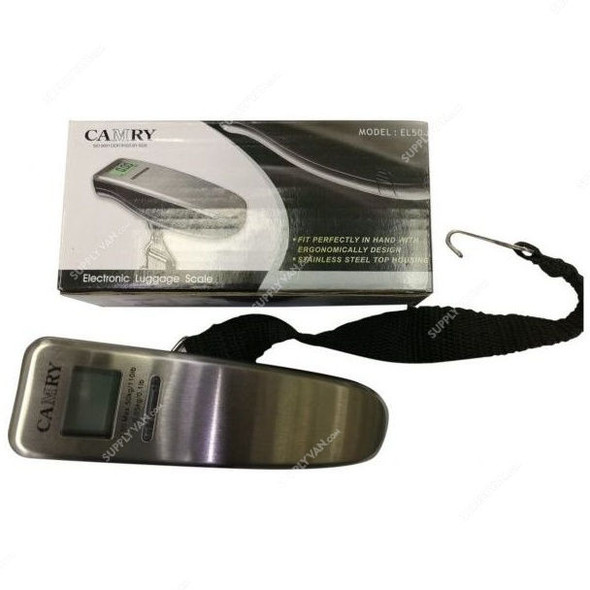 Camry Electronic Luggage Scale, SH-BM-CELS50, Stainless Steel, 50Kg, Grey