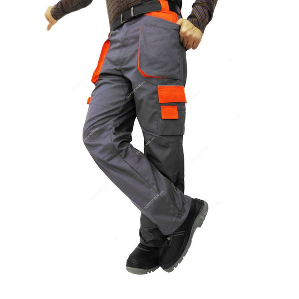 Empiral Cargo Pants, E119782801, Polyester and Cotton, 3XL, Grey and Orange Empiral Cargo Pants, E119782801, Polyester and Cotton, 3XL, Grey and Orange