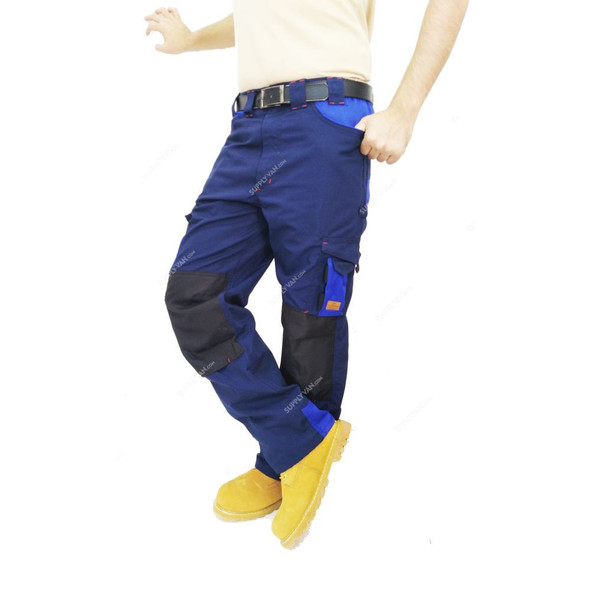 Empiral Cargo Pants, E106782801, Cotton, L, Navy Blue and Royal Blue