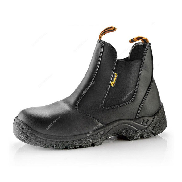 Safetoe Lace-Up Safety Shoes, M-8025, Best Slip-On, S3 SRC, Genuine Leather, Size38, Black