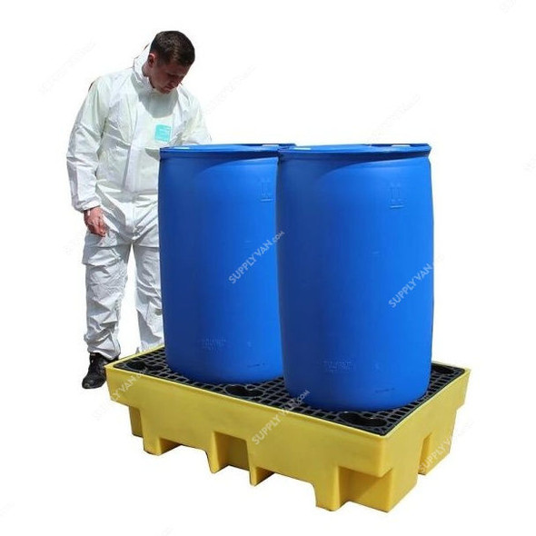 Empteezy Spill Pallet, BP2, Plastic, 240 Liters, Yellow