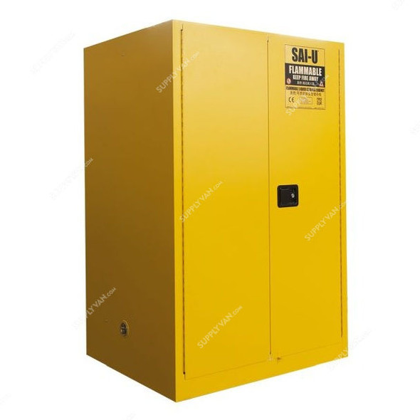 SAI-U Safety Cabinet, SC0090Y, Double Door, 90 Gallon, Yellow