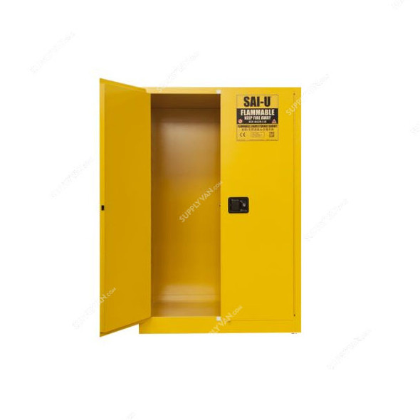 SAI-U Safety Cabinet, SC0090Y, Double Door, 90 Gallon, Yellow