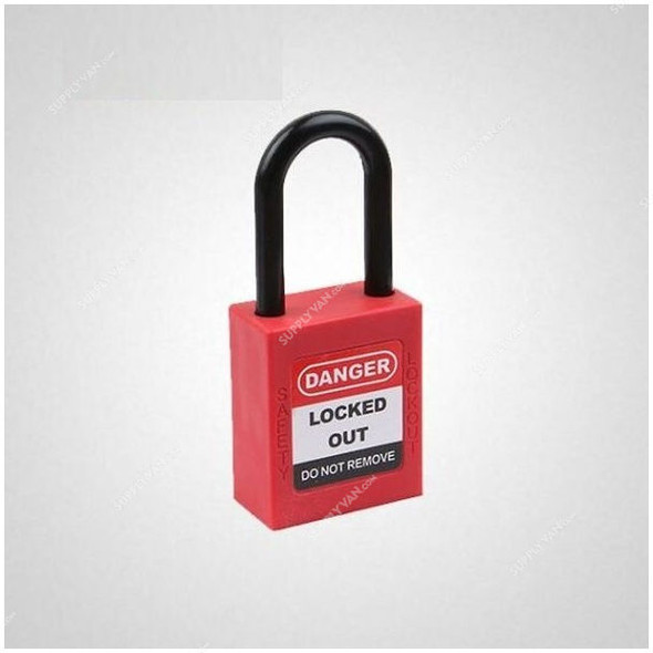LockD Safety Padlock, KD-P38P, Nylon, 6 x 38MM, Red