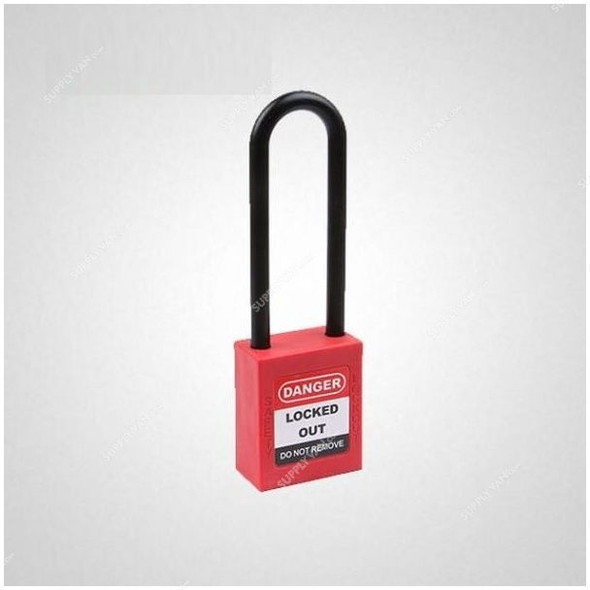 LockD Safety Padlock, KD-P76P, Nylon, 6 x 76MM, Red
