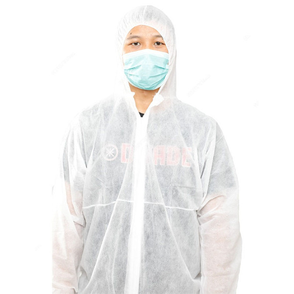 Empiral Disposable Coverall, E107052804, Non Woven Polypropylene, XL, White