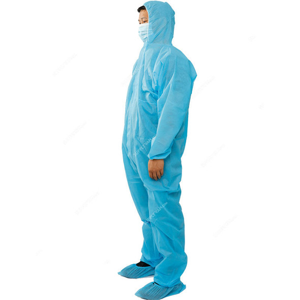 Empiral Disposable Coverall, E107052902, Non Woven Polypropylene, M, Blue