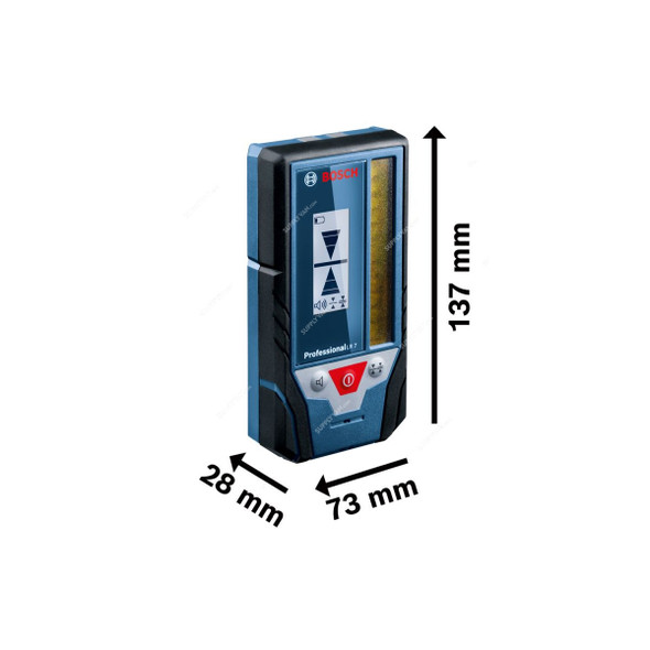 Bosch Professional Laser Receiver, LR-7, 0601069J00, 2x 1.5V Battery, 5-50 Mtrs Working Range