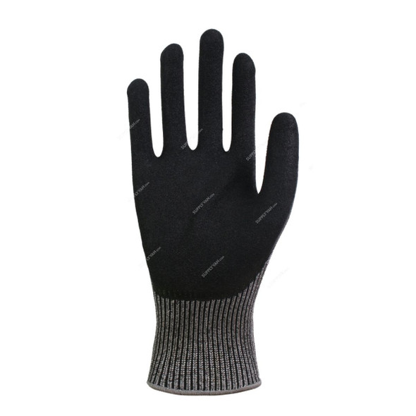 Scudo Cut Level 5 Coating Sandy Nitrile Safety Gloves, SC-4097, XL, Grey/Black