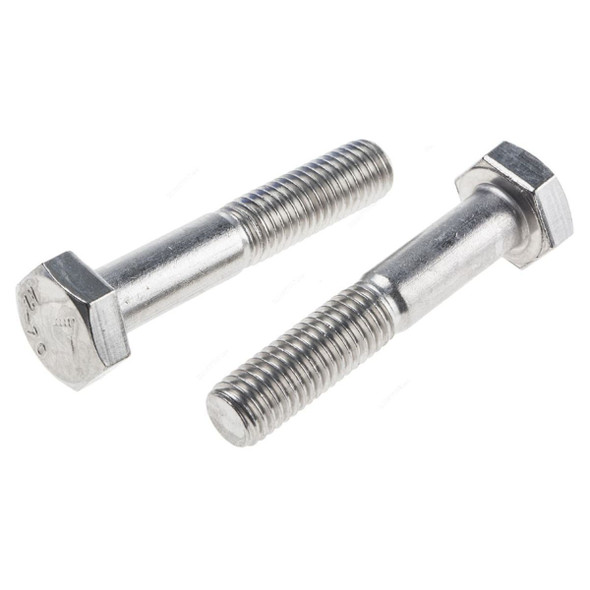 GI Hex Bolt With Lock Nut, 8MM Dia x 20MM Length, 25 Pcs/Pack