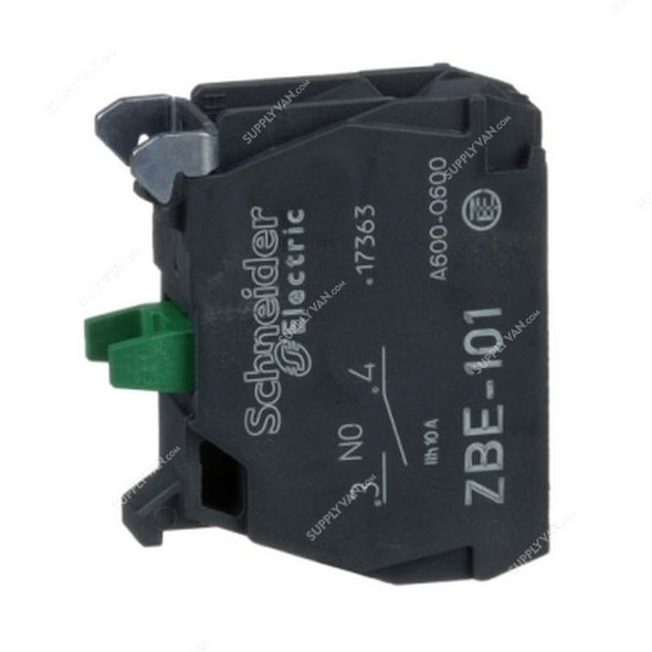 Schneider Electric Screw Terminal Contact Block, ZBE101, 1 Pole, 6A, 600V, 1NO