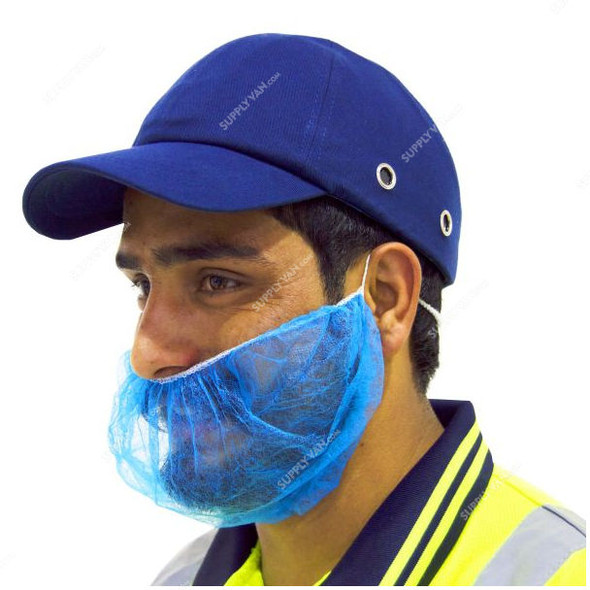 Empiral Beard Cover, E107252820, PP Non-Woven, 21 Inch, Blue, 100 Pcs/Pack