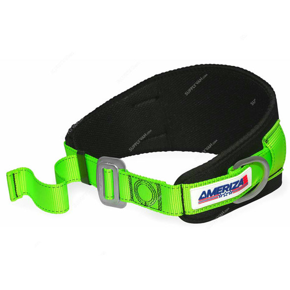 Ameriza Comfort Waist Belt, A111141122, D-Ring Hook, Free Size, Black/Green