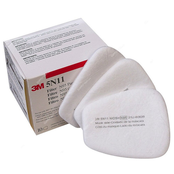 3M Particulate Pre-Filter, 3M5N11, Polyester, 4.2 Inch, White