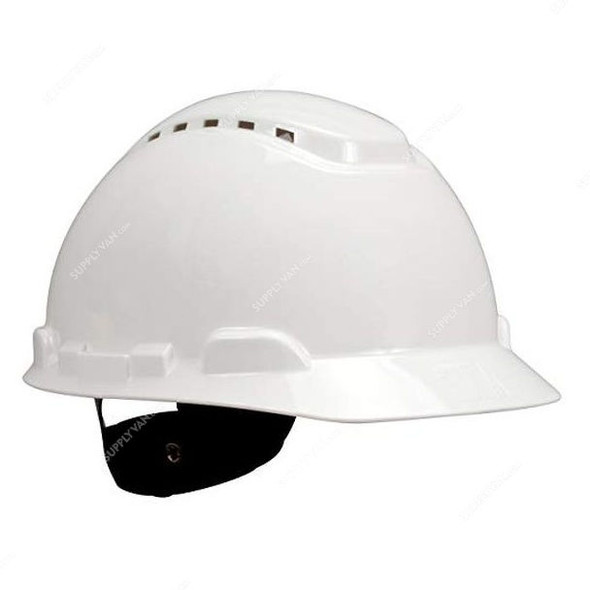 3M Safety Helmet With Ratchet Suspension, 3MH-701V, Polyethylene, White