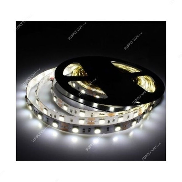 Bright LED Strip Light, 5 Mtrs, 30W, 12VDC, Pure White