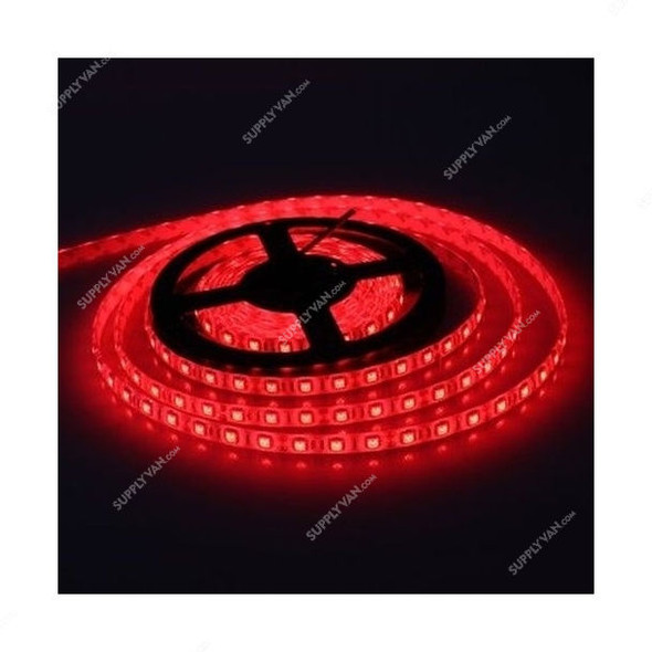 Bright LED Strip Light, 5 Mtrs, 30W, 12VDC, Red