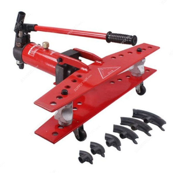 WASSERTEK Manual Hydraulic Pipe Bender, MBEND2, 2 Inch, Black and Red