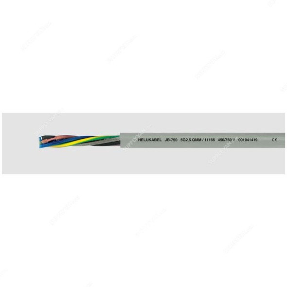 HELUKABEL Flexing Cable, JB-750, 8 AWG, 600-1000V, 4 x 10 MM Sq, 5 Mtrs