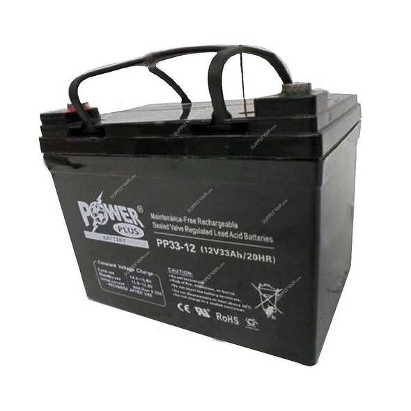 Powerplus AGM VRLA Battery, PP33-12, 12V, 33Ah/20Hr