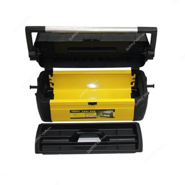 Maxtorq Tool Box, MXT-385, Metal and Plastic, 23 Inch, Yellow