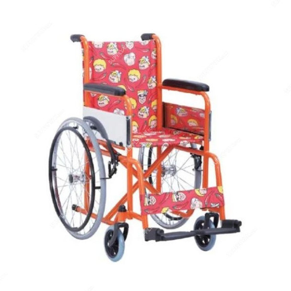3W Wheel Chair, 3W-802-35, Steel, Orange