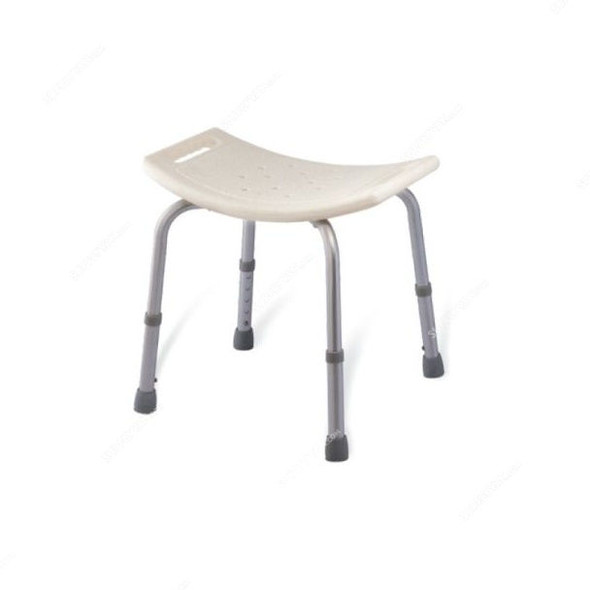 3W Shower Chair, 3W-797, Silver and White