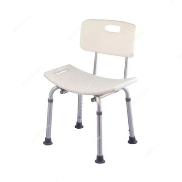 3W Shower Chair, 3W-798 LQ, Silver and White