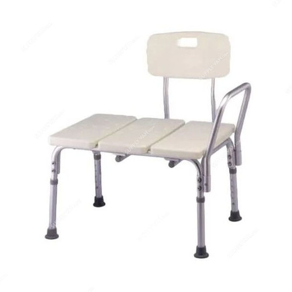 3W Shower Chair, 3W-799L, Silver and White