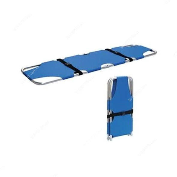 3W Foldable Stretcher, 3W-FS-278, Aluminium, Scoop, Blue