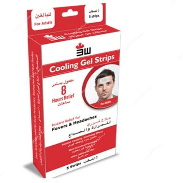 3W Cooling Gel Strips, NO-110, Adults, 5 Pcs/Box