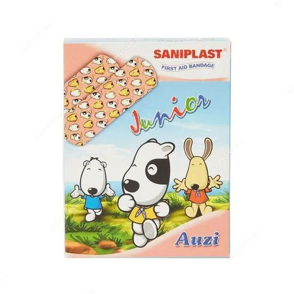 Saniplast First Aid Bandage, 44437976, Junior Auzi, M, 2CM Width x 5.6CM Length, 20 Pcs/Box