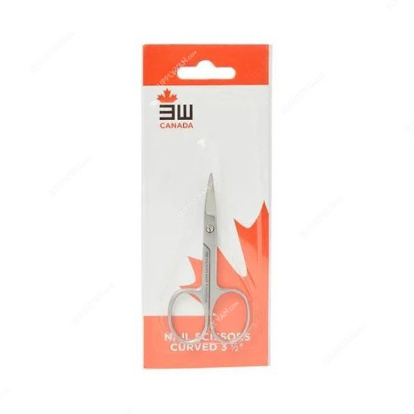 3W Nail STR Scissor, 3W03-308, 3-1/2 Inch, Silver