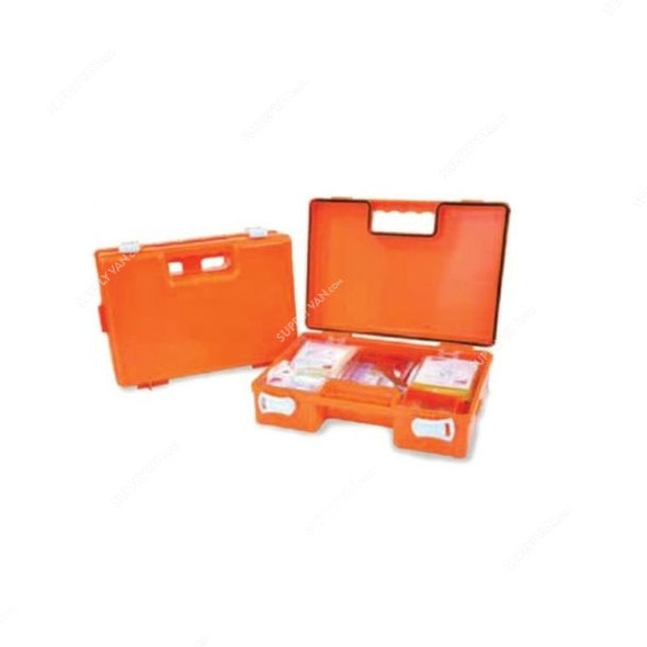 3W First Aid Kit, 3W-060, ABS, 3 Compartment, Orange