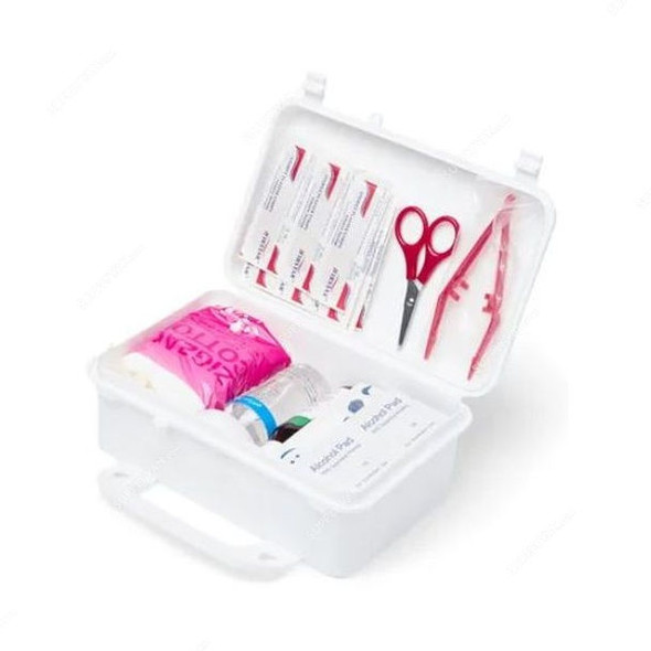 3W First Aid Kit, 3W-041, Plastic, White