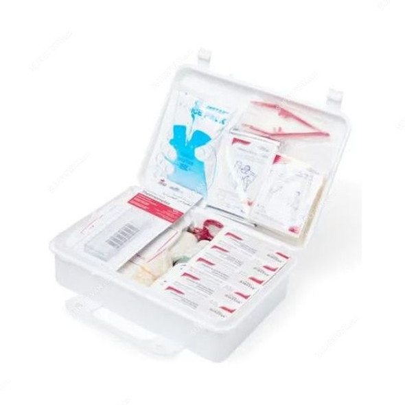 3W First Aid Kit, 3W-9704, Plastic, White